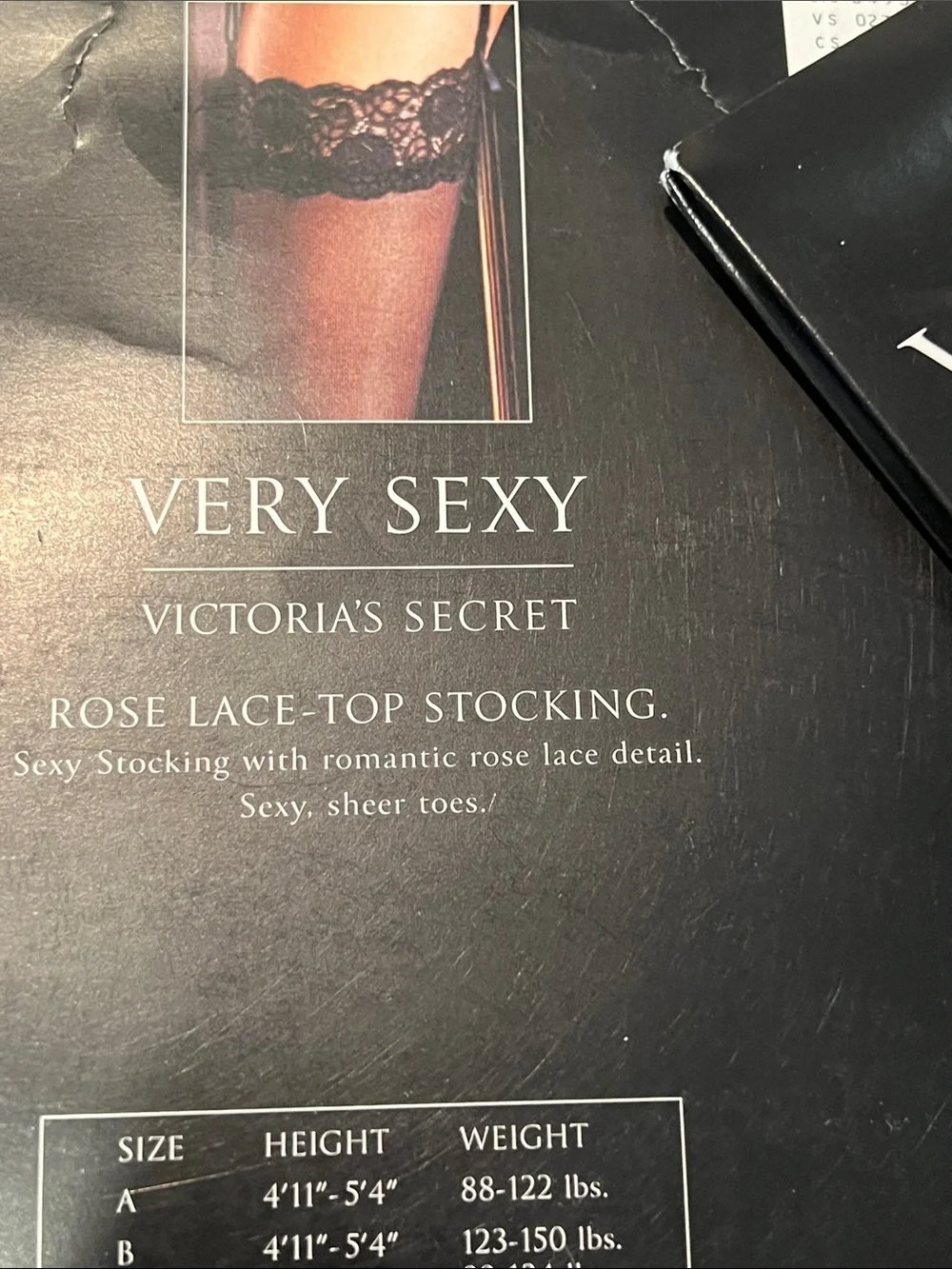 Victoria's Secret rose color lace top stockings size C